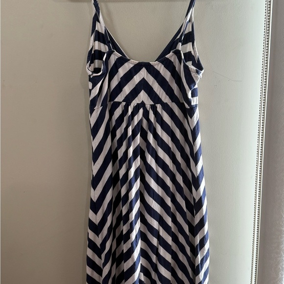 Striped Navy and White Women's Dress - Picture 2 of 4